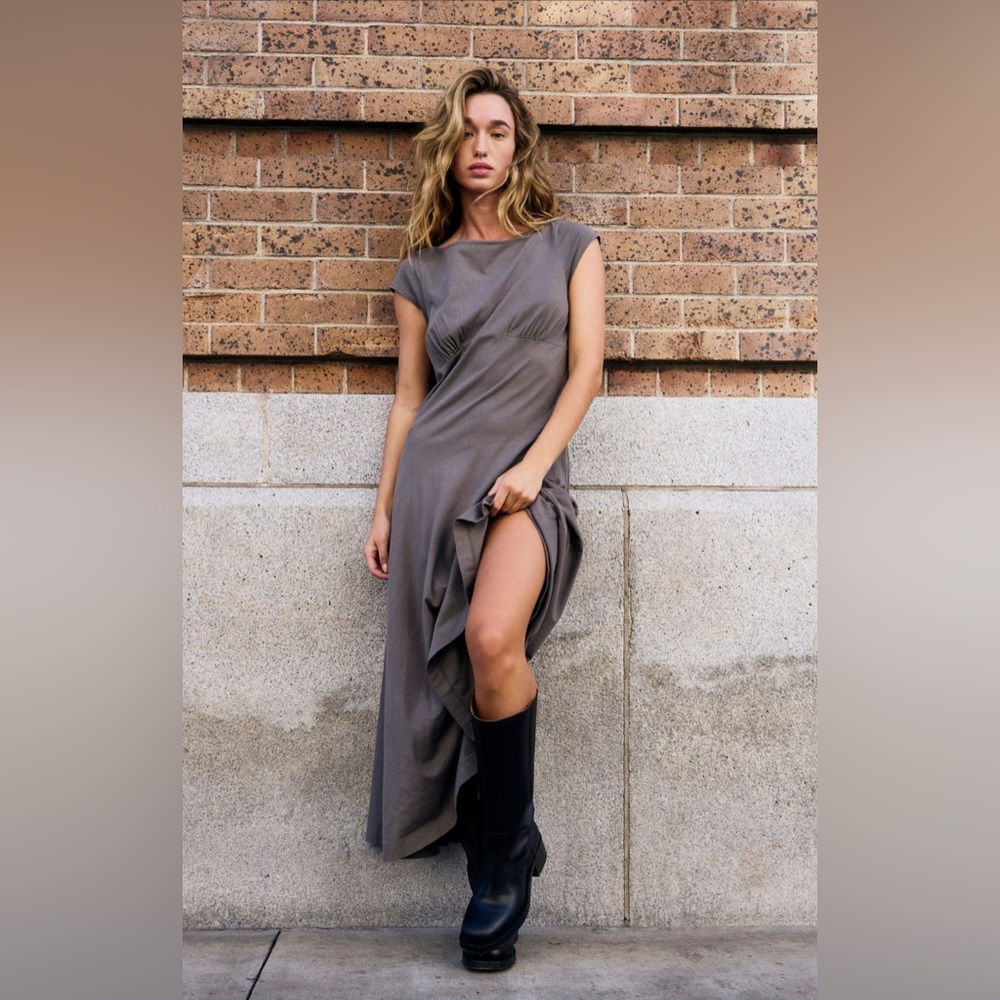 NWOT Free People Gray Maxi Dress